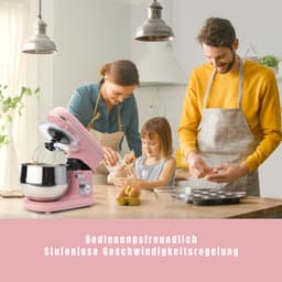 RUX® Mixer met mengkom - Mixer - Mixer met mengkom keukenmachine - Roze - 21cm x 35cm x 32cm — thumbnail 4