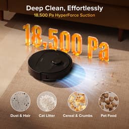 Roborock Qrevo S Pro-Robotstofzuiger-Alles-in-één multifunctioneel dockingstation-18500 Pa zuigkracht-Antiklitsysteem-Reactive Tech Obstakelvermijding-Intensieve tapijtreiniging 10 mm Dweilverhoging-Twee roterende dweilpads-Roborock app controle — thumbnail 6