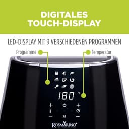 Heteluchtfriteuse - Airfryer - Gezond Koken - 9 Programma's - 35 Liter - Zwart — thumbnail 4