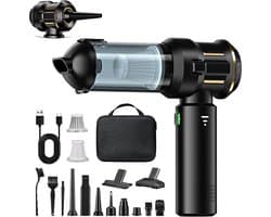 Draadloze Handstofzuiger - Mini Stofzuiger - Auto en Huis - 4-in-1 Blazen Zuigen - 25.000 Pa - Zwart