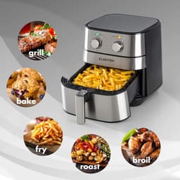 Heteluchtfriteuse - Airfryer - Vetarm Koken - XXL Capaciteit - 54 Liter - Zilver — thumbnail 1