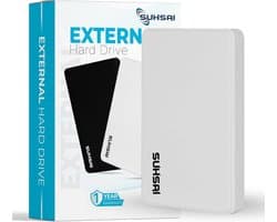 Externe Harde Schijf - Draagbare Opslag - Data Opslaan - Plug and Play - 1 TB - Wit