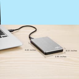 Externe Harde Schijf - Draagbare Opslag - Bestanden Opslaan - Plug and Play - 250 GB - Grijs — thumbnail 4