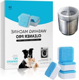 24 Stuks Wasmachine Reinigingstabletten voor Dierenbezitters, Anti-Geuroplossing, Dieptereiniging en Ontkalking — thumbnail 1