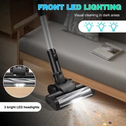 Cellista Steelstofzuiger Draadloos 30000Pa - 3-in-1 Handstofzuiger Zonder Zak - HEPA Filter - Lichtgewicht 2,7 kg - Krachtige Accu Stofzuiger voor Huisdierharen — thumbnail 4