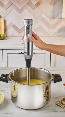 Karaca Mastermaid Prosteel - Staafmixer Set 1200W – 1,5L Glazen Hakmolen – Blender, Garde, Rasp & Snijschijven – Galaxy Grey — thumbnail 3
