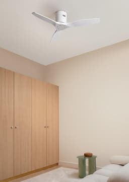 CREATE - Plafondventilator silent 100% hout 40W (Ø112cm) - Geen licht - WIFI + Afstandsbediening - 6 snelheden - Programmeerbaar - WIND CALM NATURAL WOOD — thumbnail 4