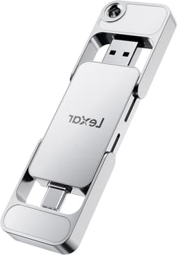 Draagbare SSD - Externe Opslag - Snelle Data Transfer - Dubbele USB Connectoren - 2TB - Zilver — thumbnail 1