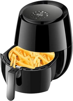Heteluchtfriteuse - Smart Fryer - Gezond Frituren - Olievrij Bakken - 5.2 Liter - Zwart — thumbnail 1