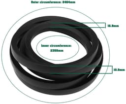 Dailygoods - Grasmaaier Dek V-riem - Vervangend Onderdeel Compatibel met Modellen — thumbnail 5