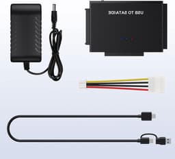 USB 3.0 IDE SATA Adapter voor 2.5 en 3.5 Inch HDD/SSD met 12V 2A Voeding, Compatibel met Windows en Mac, Snelle Gegevensoverdracht en Eenvoudige Installatie — thumbnail 5