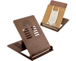 Houten Macrame Kit en Verstelbare Rack voor Breikamer, 27.3 x 20.5 x 20.5 cm, Bruin, Creatief, Handwerk, DIY