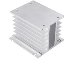 Aluminium Koellichaam voor Driefasige Solid State Relais, Geschikt voor DIN-installatie en Afvoerventilator Constructie