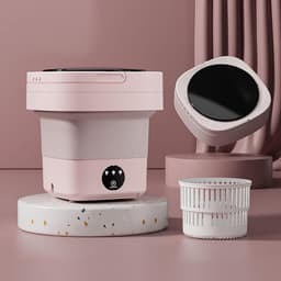 Nexvo® Camping Wasmachine - Mini Wasmachine - Wasmachines - 12 Liter - Draagbaar en Opvouwbaar - Roze - 30cm x 77cm x 77cm — thumbnail 1
