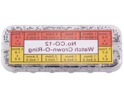 Waterdichte O-ringen set, 12 maten rubberen ringen voor horloges, afdichtingen en kroonringen