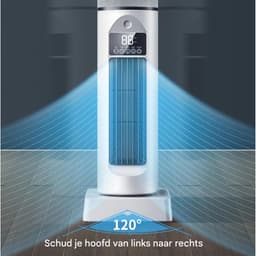 Torenventilator - Vloerventilator - Ruimte Koelen - Stille Werking - 34 cm Hoogte - Wit — thumbnail 5