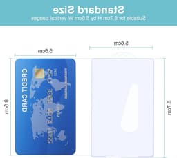 Transparante ID Kaarthouders - 5 Stuks Plastic Kaartbeschermers voor School, Kantoor en Paspoorten — thumbnail 5