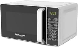 Magnetron met Grill - Compacte Oven - Snel Maaltijden Bereiden - Digitale Bediening - 20 Liter Inhoud - Wit — thumbnail 1