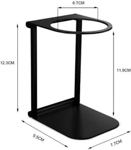 Draagbare Koffie Machine Stand - Espresso Houder - Koffie Zetten Buiten - Stabiele Aluminium Basis - 6.5 cm Binnendiameter - Zwart — thumbnail 5
