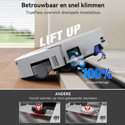 ECOVACS DEEBOT T90 OMNI – Robotstofzuiger – OZMO Roller dweil – 30.000 Pa –ZeroTangle 4.0 Anti-tangle –AIVI 3D obstakelvermijding–Zelfreinigend– Voor harde vloeren & tapijt–Wit–T80 Upgrade — thumbnail 2