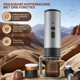 DnA® Draagbare Koffiemachine - Blender To Go - Draagbare Blender - Grijs - 6cm x 6cm x 24cm — thumbnail 3