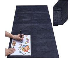 8 Vellen Zwart Koolstof Overdracht Papier, 105x51cm Grafiet Overdracht Papier voor Hout, Canvas en Tekeningen