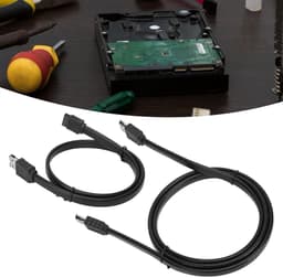 SATA ESATA Kabel - Seriële ATA - Externe Schijf Aansluiten - Vermindert Interferentie - 100cm - Zwart — thumbnail 4
