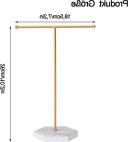 Sieradenstandaard voor Kettingen, Armbanden, Oorbellen, Ringen en Horloges - Stijlvolle Metalen Houder voor Organisatie en Decoratie — thumbnail 5