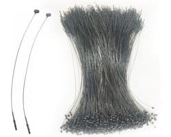 Veilige draadjes 230 mm - 2000 stuks voor labels, kabelbinders en kledingbevestiging, kunststof zwart