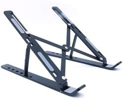 Ergonomische verstelbare laptopstandaard, opvouwbaar en geventileerd voor 10-15,6 inch laptops, ideaal voor thuis en op kantoor