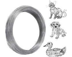 Dunne metalen draad van 100 m, 0.5 mm, roestvrij staal, ideaal voor sieraden maken en ambachtelijke projecten, buigzaam en veelzijdig