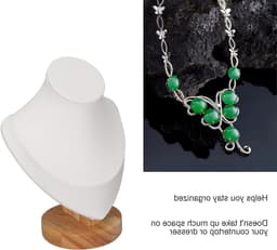 Flanellen sieradenstandaard voor kettingen, 6.9 inch, sieradenbuste, etalagehouder, sieradenpresentatie — thumbnail 2