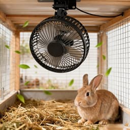 Luchtcirculator Ventilator - Afzuig Ventilator Binnenhuis - Planten Luchtstroom - 360 Graden Rotatie - 193B x 73H cm - Wit — thumbnail 5