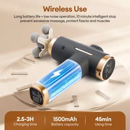 Massage Gun - Massage Apparaat - 11 in 1 Massage Pistool - 99 Snelheden — thumbnail 2