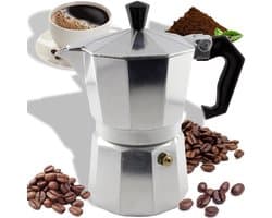 Dailygoods- Espressomachine Aluminium 600 ml - Koffiezetapparaat - Percolator - Gasfornuis - Duurzaam - Milieuvriendelijk - Koffiezetter