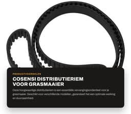 Dailygoods- Distributieriem Vervanging 20 mm - Compatibel met Countax - Compatibel met Westwood - Rubber - Omkeerbaar Tractor Maaidek - Zwart - Grasmaaierriem — thumbnail 4