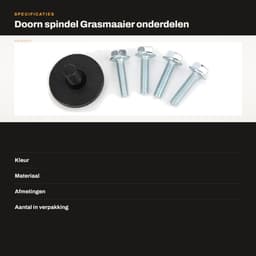 Dailygoods- Spindel Vervangend Onderdeel - Deck Blade Spindel - Grasmaaier Accessoire - Scherpe Snede - Duurzaam Materiaal — thumbnail 3