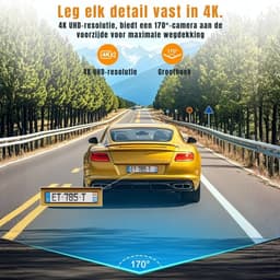 KAD® Dashcam - Draadloze Dashcam Auto - Dual Cam Voor & Achter - Zwart - 22cm x 14cm x 6cm — thumbnail 2