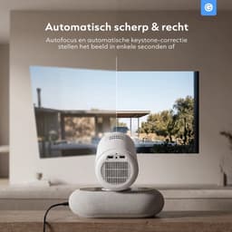 Full HD Smart Beamer - Voor iOS en Android - 1080P Mini Beamer tot 508 cm Projectieformaat - Mini Projector Bluetooth 5.4 & WiFi - Portable Mini Beamer Smartphone - Draagbaar - Thuisbioscoop - Vaderdag Cadeau voor Papa - Wit - Silvergear — thumbnail 5