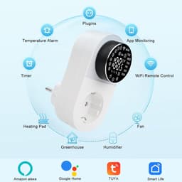 Digitale Thermostaat - Temperatuurregelaar Stopcontact - Klimaatregeling Thuis - Draadloze App Bediening - 16 A - Wit — thumbnail 4