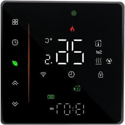 Slimme Wifi Thermostaat - Verwarming Regelaar - Comfort Thuis - Ultradun Ingebouwd Paneel - 86mm Montage - Wit — thumbnail 1