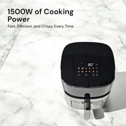 Airfryer XXL - Heteluchtfriteuse - Gezond Frituren - 8 Programma's - 8 Liter - Zilver — thumbnail 4