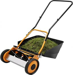 Handgrasmaaier - Loopmaaier Gazonmaaier - Gazon Onderhouden - Milieuvriendelijk Maaien - 16 inch - Oranje Zwart — thumbnail 1