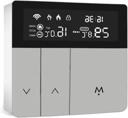 Slimme Thermostaat - App Bediening - Energie Besparen - Wekelijks Programmeerbaar - 16A - Zilver — thumbnail 1