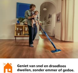 Philips OneUp Elektrische Dweil 5000 series XV5113/01 - Dweilsysteem - Vloerreiniger - Vuil water opzuigen - 2 standen - 70min dweilen - Geen emmer nodig — thumbnail 13