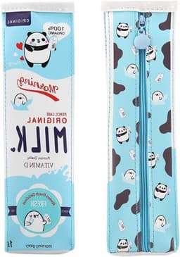 Waterdichte en Ruime Pennenhouder in 3 Kleuren met Cartoon Melk Design voor Schoolbenodigdheden — thumbnail 3