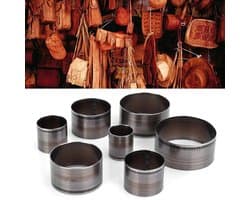 Set van 7 Stuks Circulaire Ponsen voor Leerbewerking - Snijmallen en Gereedschap voor Precisie Ponsen van 20 tot 50 mm