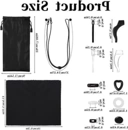 10 paar niet-slip bril oorhouders, universele silicone oorhaken, brillenhouders met schoonmaakdoek voor zonnebrillen en leesbrillen — thumbnail 5