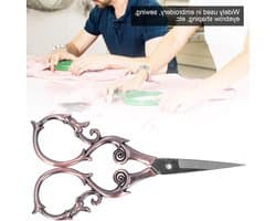 Vintage Europese Stijl Scharen met Bloemen Design - RVS Borduurschaar voor Naaien en Knutselen, Perfect voor Creatieve Projecten