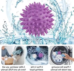 9 Stuks Droogballen voor Wasmachine, Herbruikbare Antistatische Ballen, Verminder Kreukels en Verbeter Kledingreiniging (Blauw, Wit) — thumbnail 4